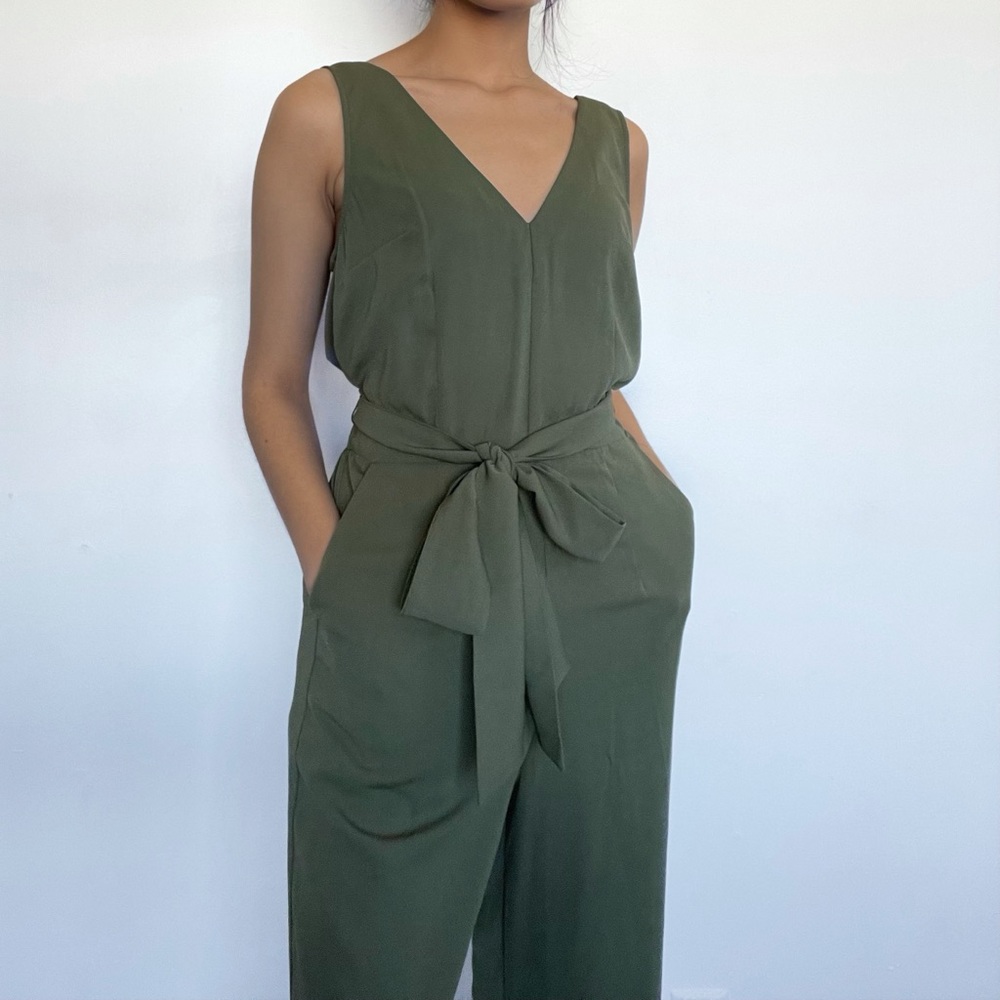 Green jumpsuit